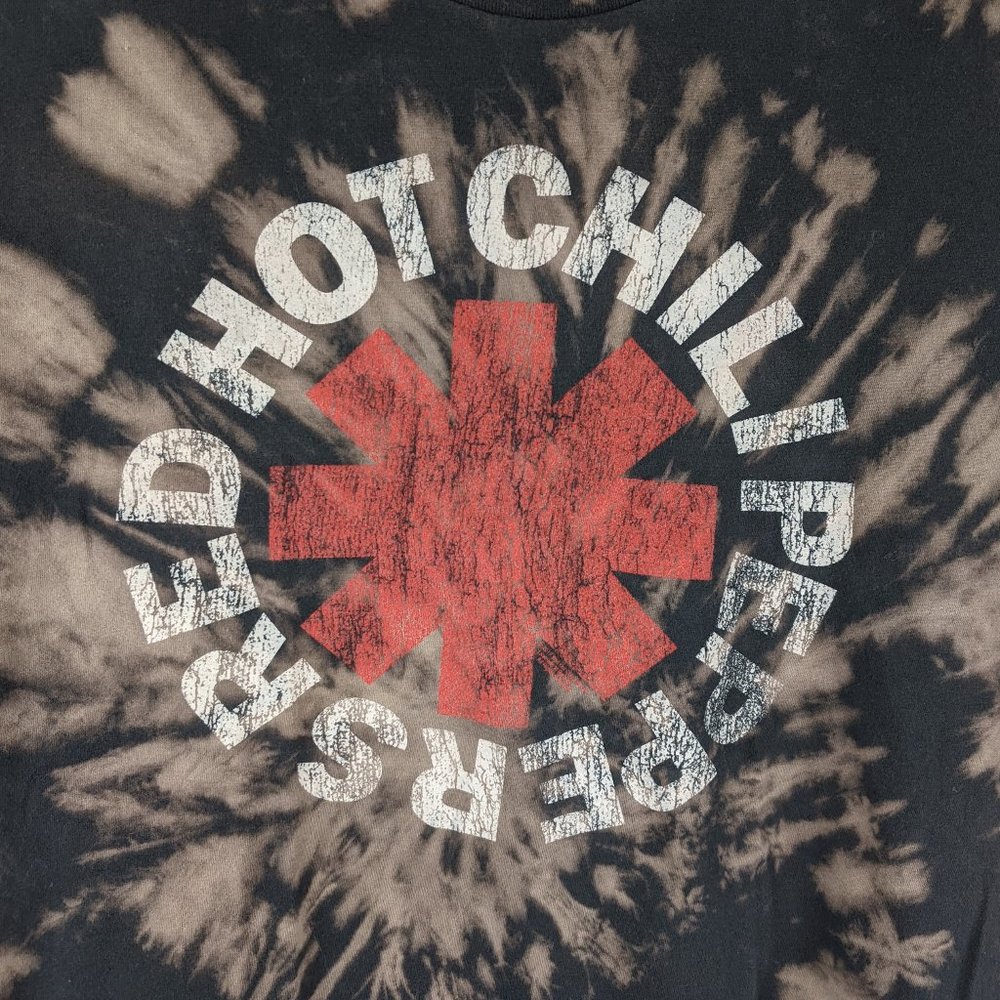 Red Hot Chili Peppers Bleach Dyed Graphic T-Shirt - Picture 2 of 4